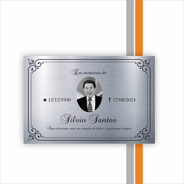 Placa Lápide para Túmulo Homenagem