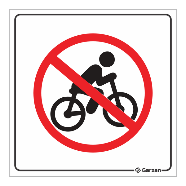 Placa de Sinalização Proibido Bicicleta