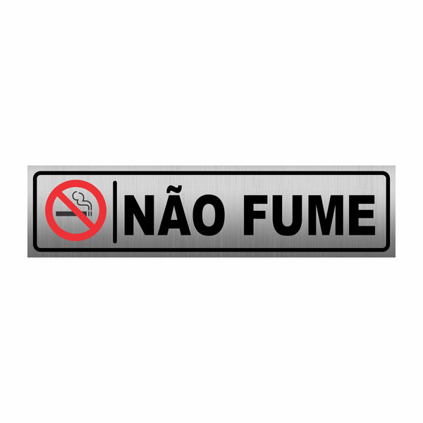 Placa Não Fume 20x5cm