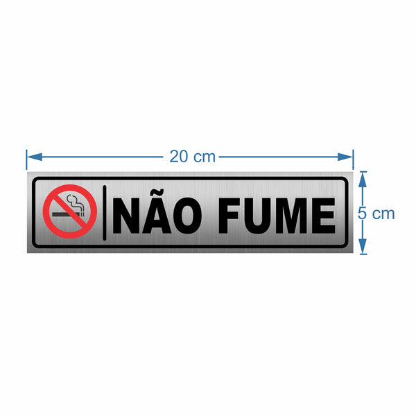 Placa Não Fume 20x5cm