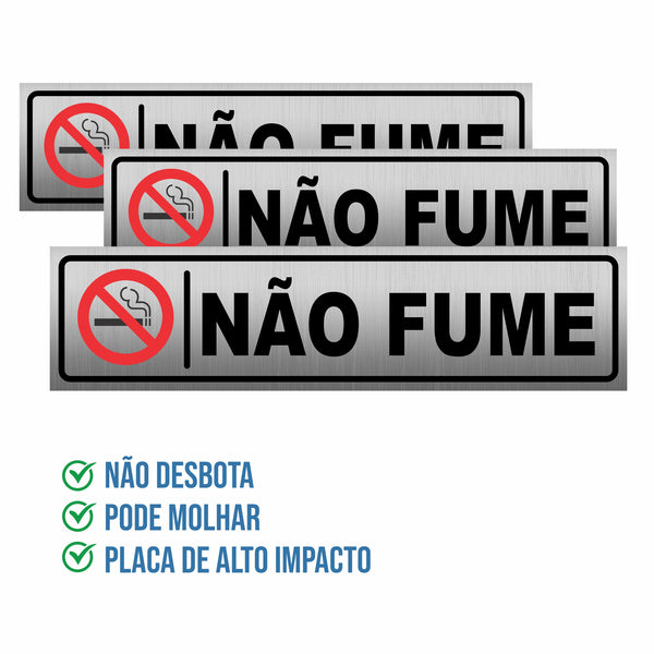 Placa Não Fume 20x5cm