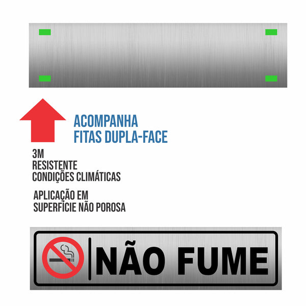 Placa Não Fume 20x5cm