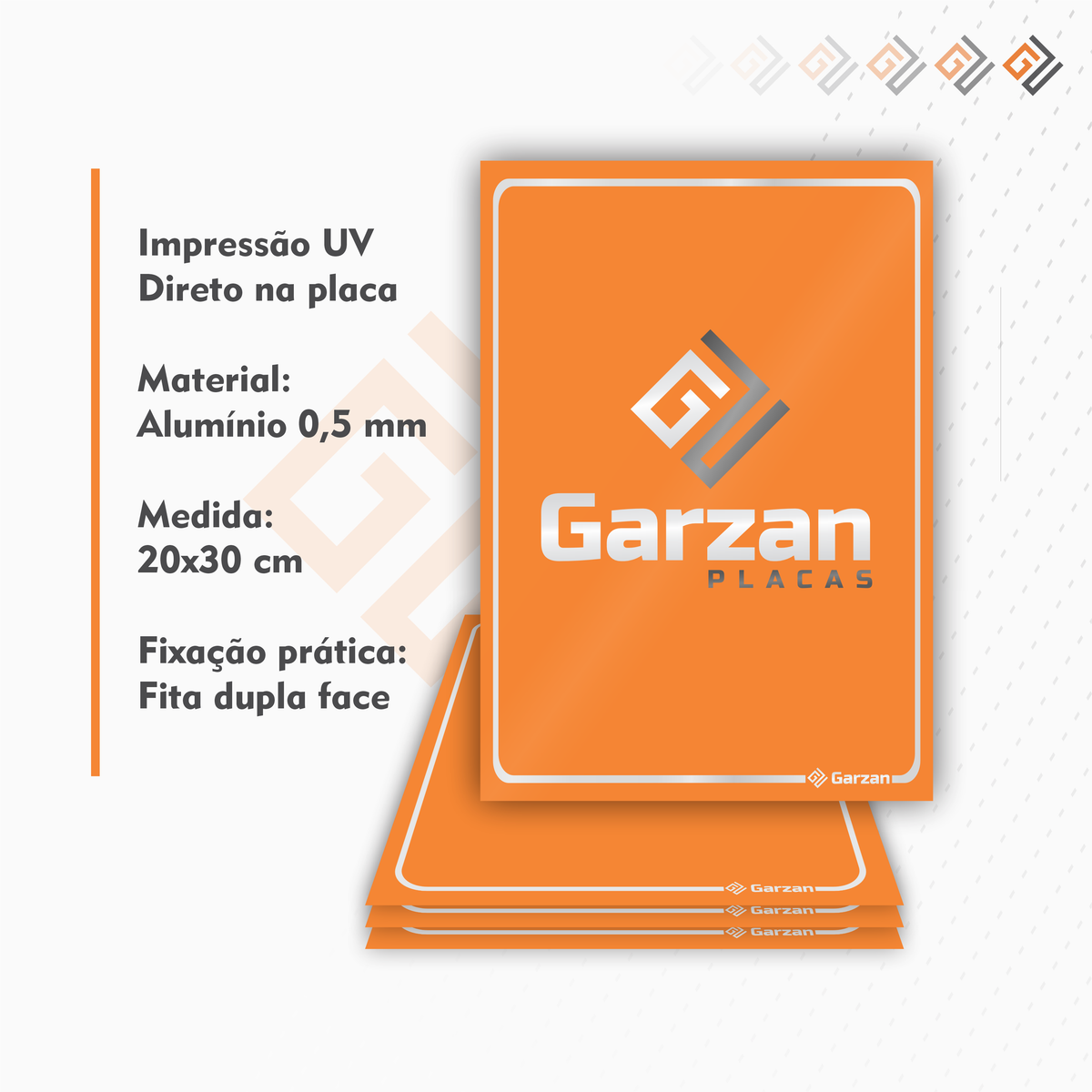 Placa de Sinalização Para Interfone - em Alumínio