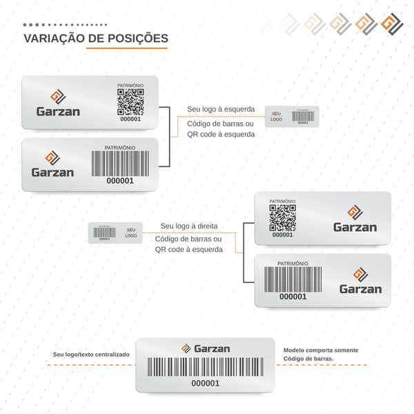 Placas de Patrimônio em Alumínio Anodizado 45x13 mm