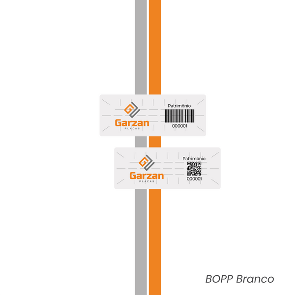 Lacre de Segurança Patrimônio em Bopp Picotado 50x20mm