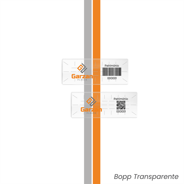 Lacre de Segurança Patrimônio em Bopp Picotado 50x20mm
