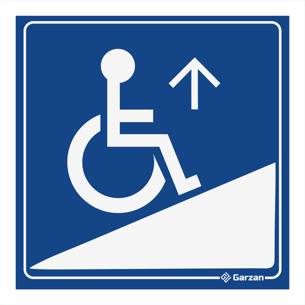 Placa de Sinalização "Indicativa Rampa para Deficiente Físico"