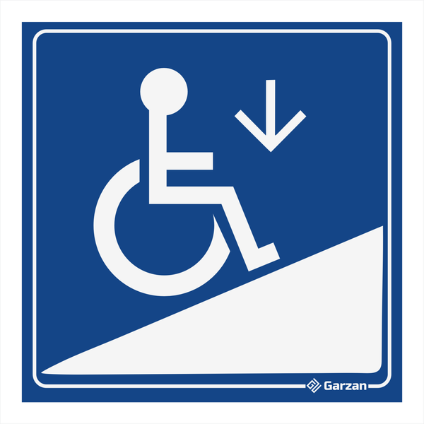 Placa de Sinalização "Indicativa Rampa para Deficiente Físico"