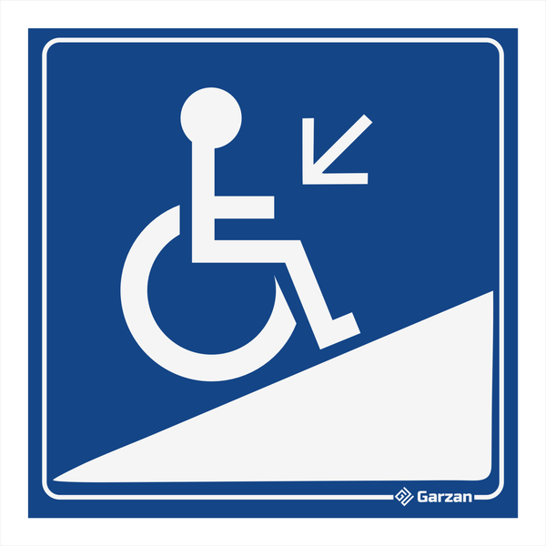 Placa de Sinalização "Indicativa Rampa para Deficiente Físico"