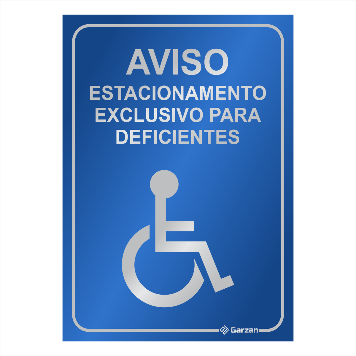Placa de Sinalização "Estacionamento Exclusivo" em Alumínio