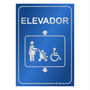 Placa de Sinalização "Elevador" em Alumínio