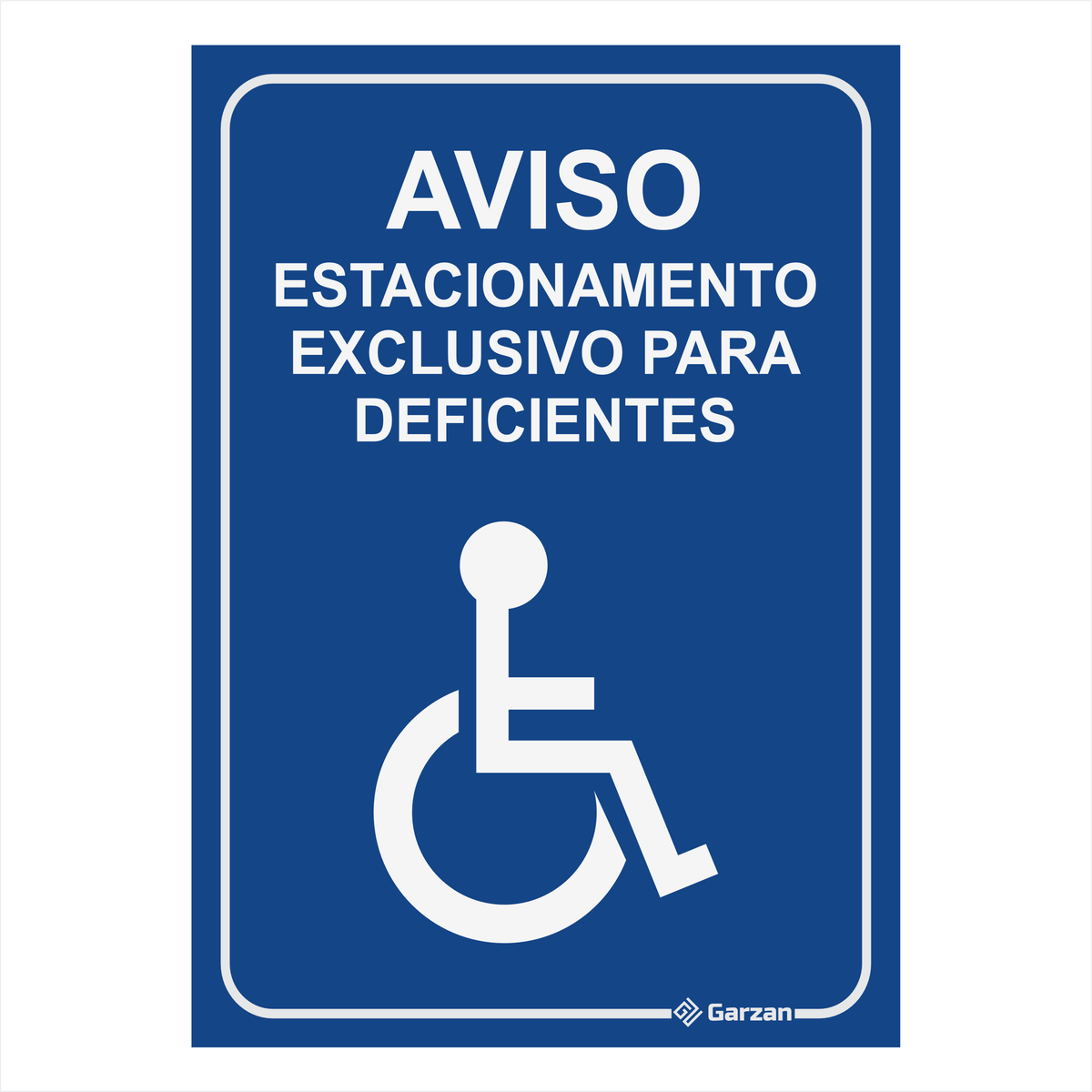 Placa de Sinalização "Estacionamento Exclusivo"
