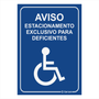 Placa de Sinalização "Estacionamento Exclusivo"