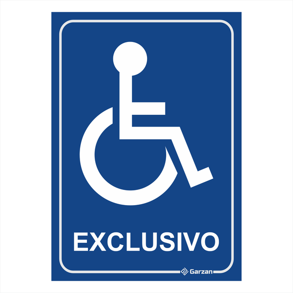 Placa de Sinalização "Exclusivo Deficiente Físico"