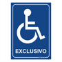 Placa de Sinalização "Exclusivo Deficiente Físico"