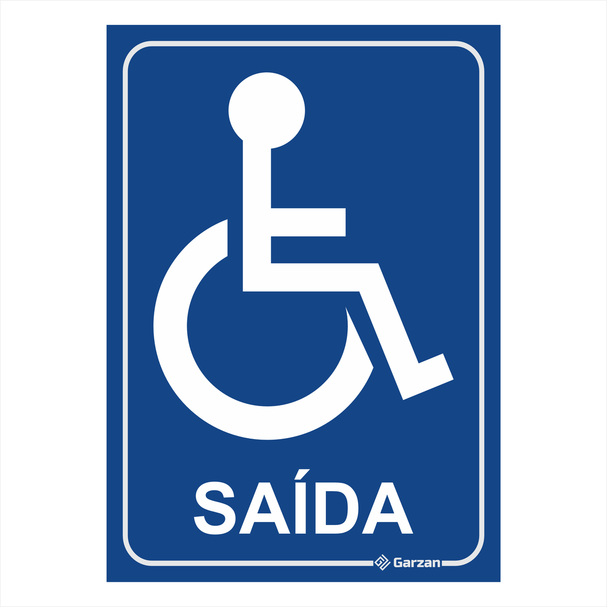 Placa de Sinalização "Saída Deficiente Físico"