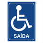 Placa de Sinalização "Saída Deficiente Físico"