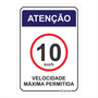 Placa de Sinalização "Velocidade Máxima Permitida"