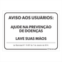 Placa de Sinalização "Lave Suas Mãos"