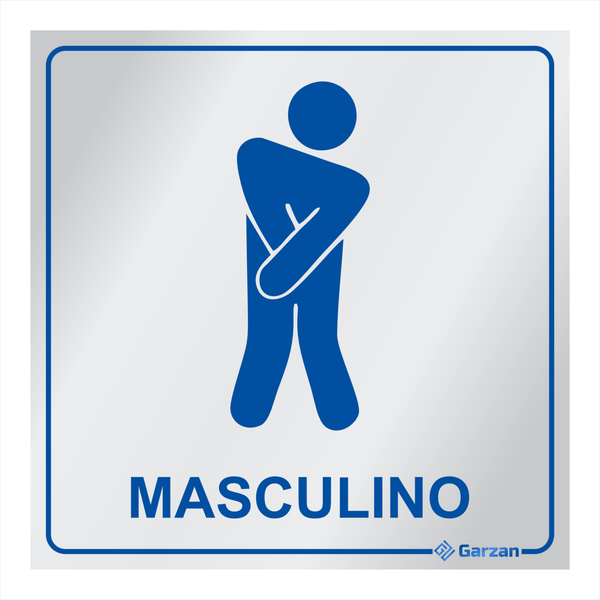 Placa de Sinalização Para Banheiro Masculino Divertidas em Alumínio