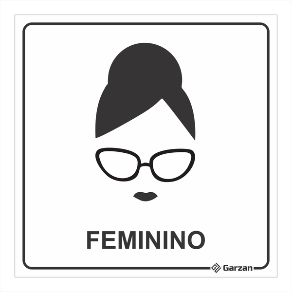 Placa de Sinalização Para Banheiro Feminino