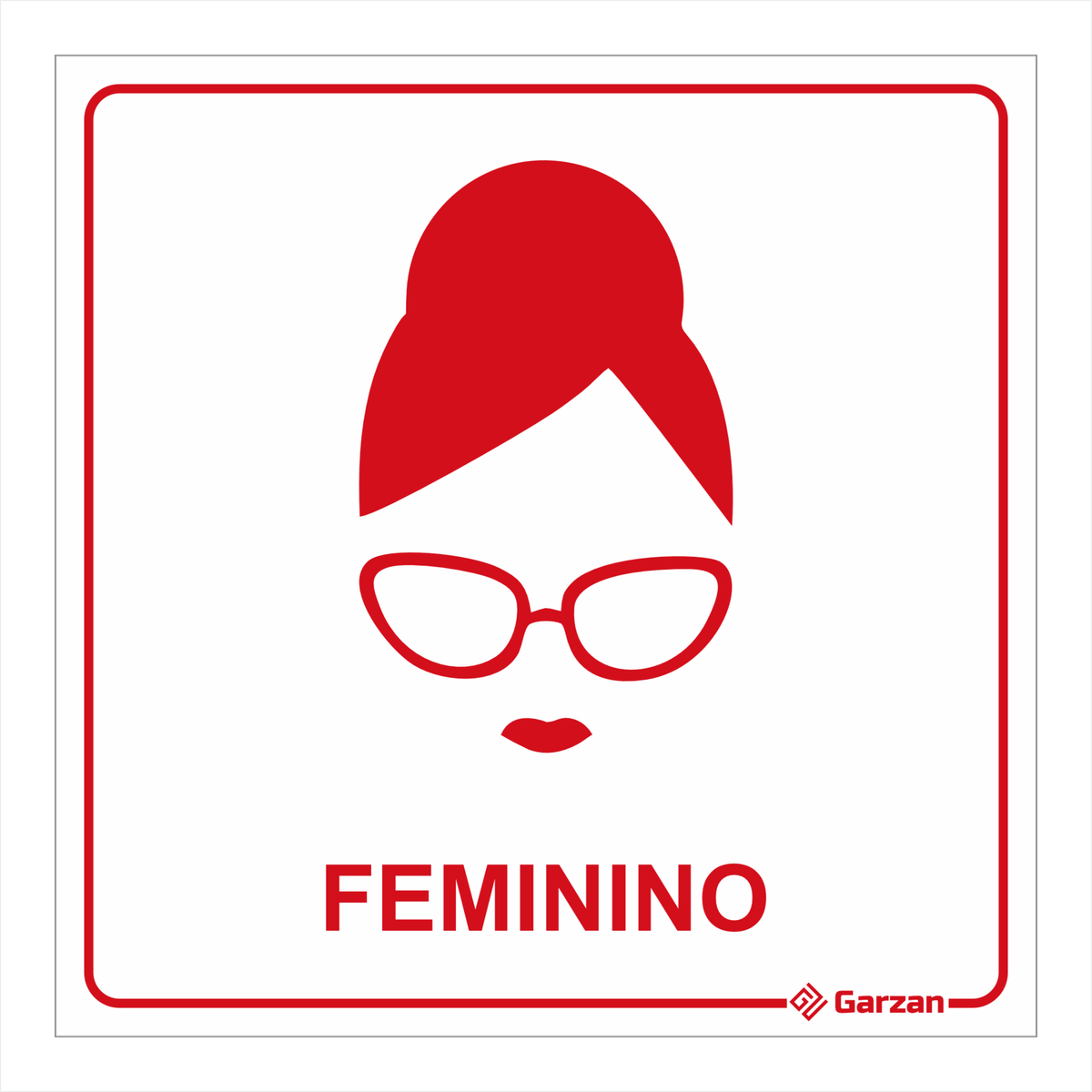 Placa de Sinalização Para Banheiro Feminino