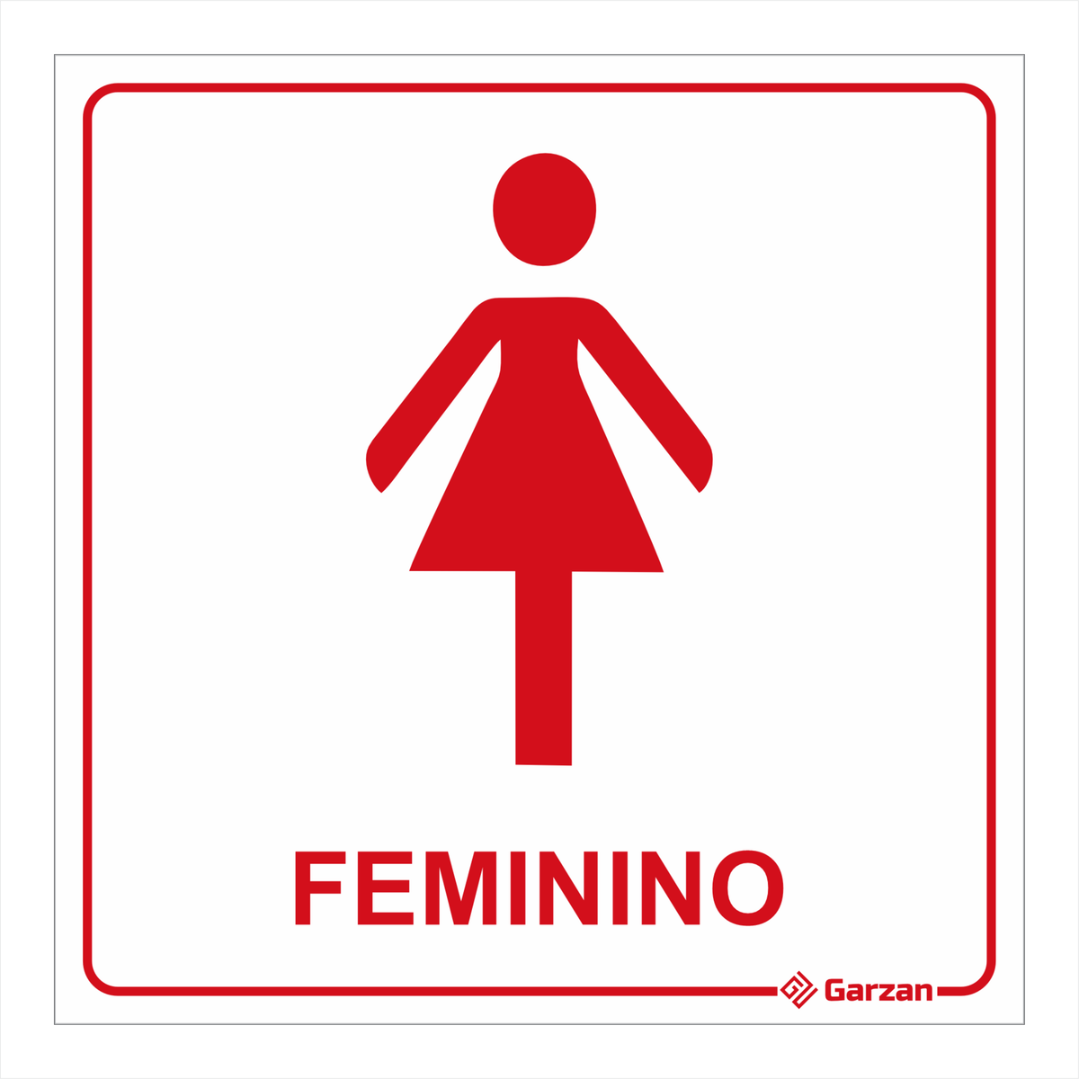 Placa de Sinalização Para Banheiro Feminino - Modelos Diversos