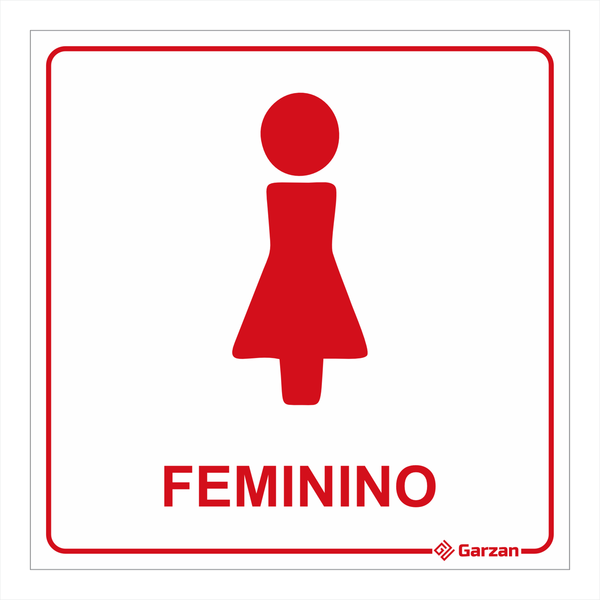 Placa de Sinalização Para Banheiro Feminino - Modelos Diversos