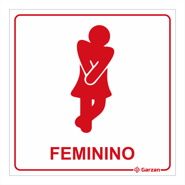 Placa de Sinalização Para Banheiro Feminino Divertidas