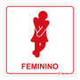 Placa de Sinalização Para Banheiro Feminino Divertidas