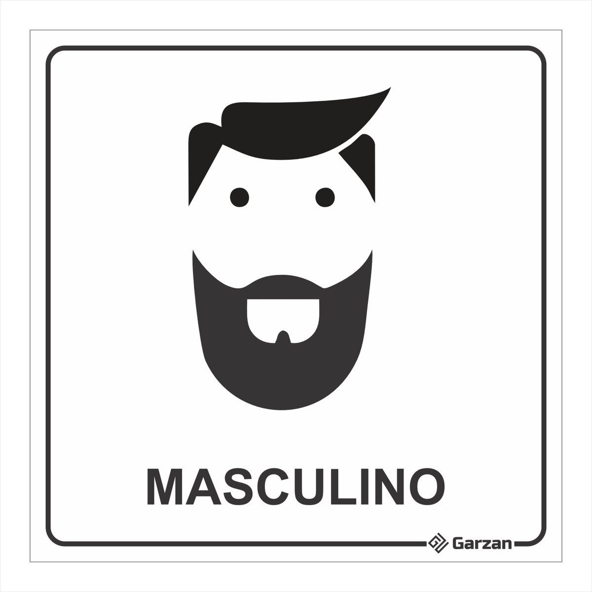 Placa de Sinalização Para Banheiro Masculino