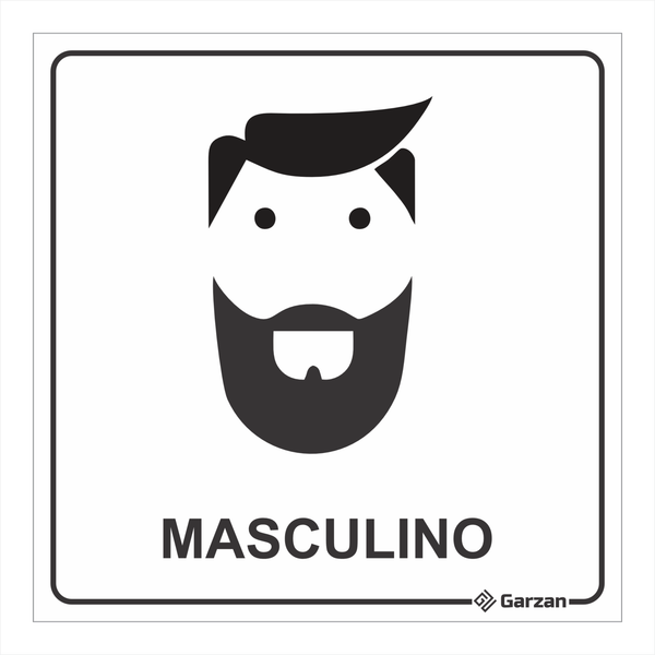 Placa de Sinalização Para Banheiro Masculino