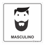 Placa de Sinalização Para Banheiro Masculino