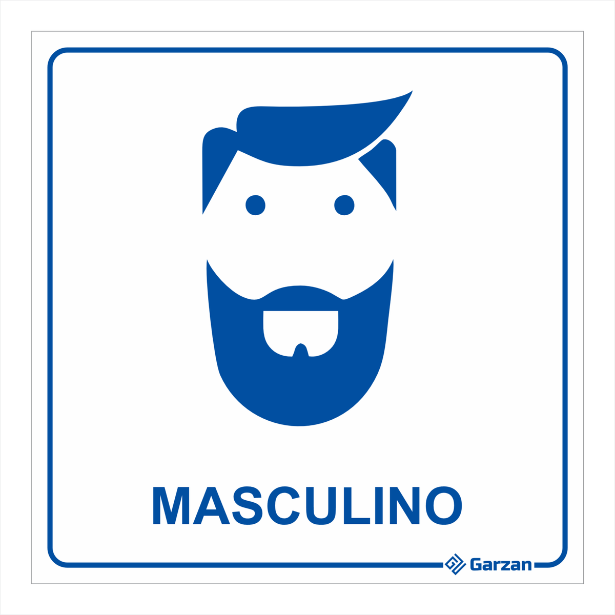 Placa de Sinalização Para Banheiro Masculino