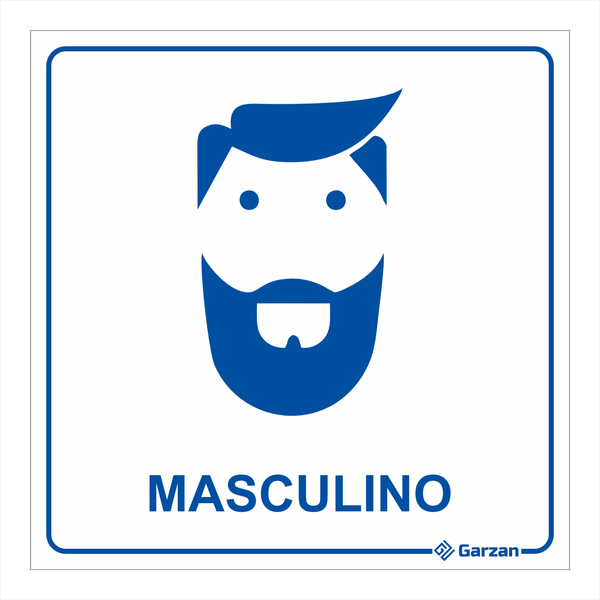 Placa de Sinalização Para Banheiro Masculino