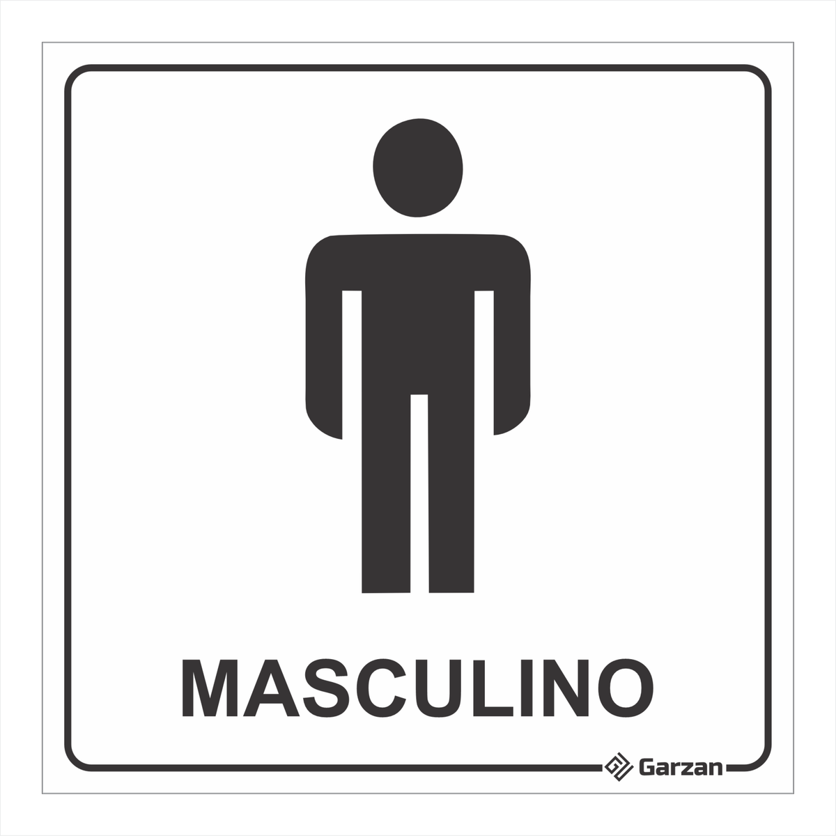 Placa de Sinalização Para Banheiro Masculino - Modelos Diversos