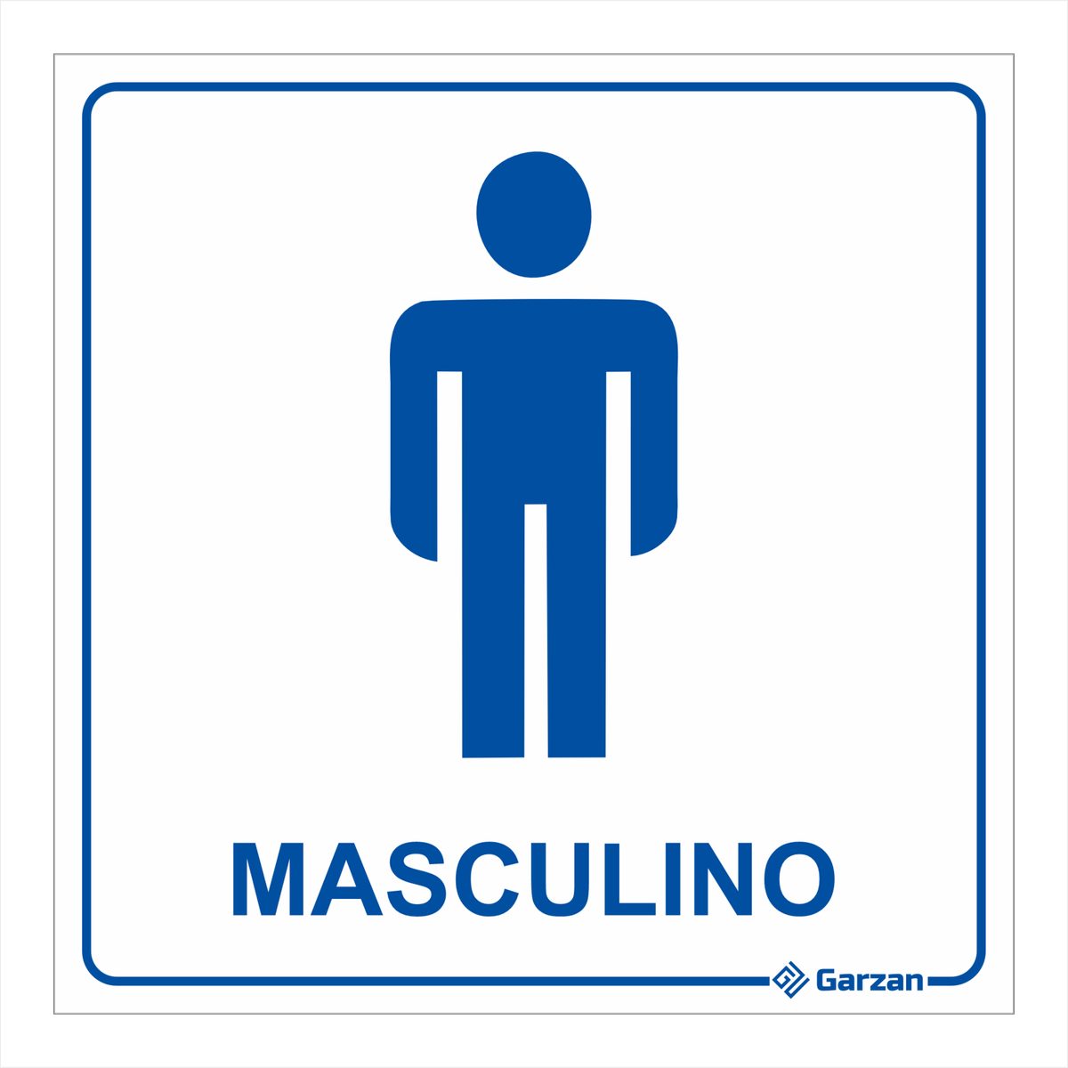 Placa de Sinalização Para Banheiro Masculino - Modelos Diversos