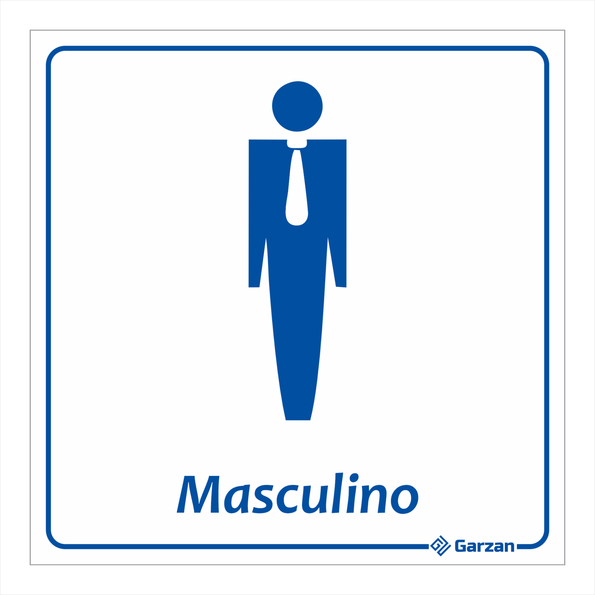 Placa de Sinalização Para Banheiro Masculino - Modelos Diversos