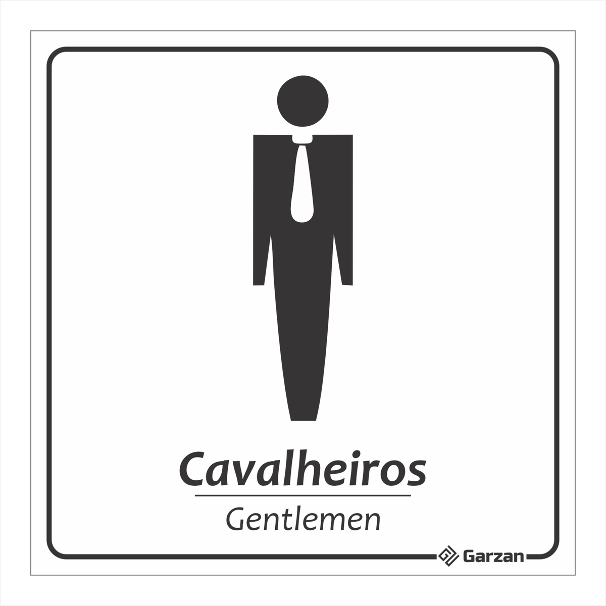 Placa de Sinalização Para Banheiro Masculino - Modelos Diversos