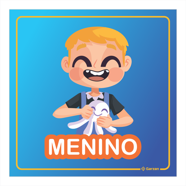 Placa de Sinalização Para Banheiro Infantil Menino / Menina"