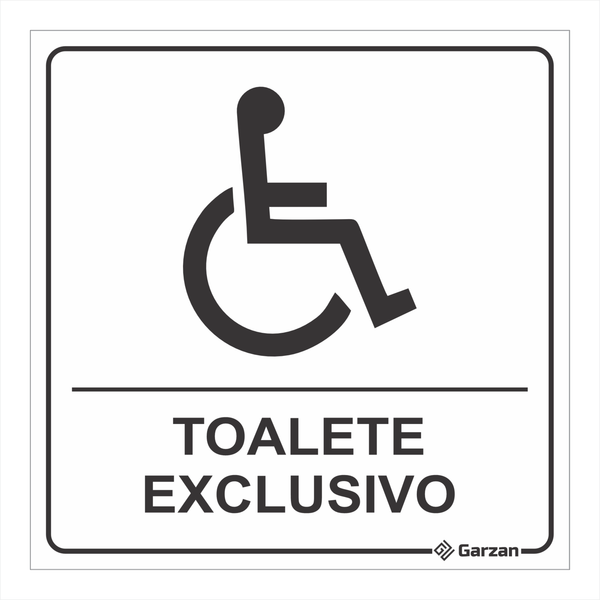 Placa de Sinalização Para Banheiro Exclusivo Deficiente Físico