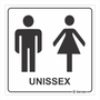 Placa de Sinalização Para Banheiro Unissex - Modelos Diversos