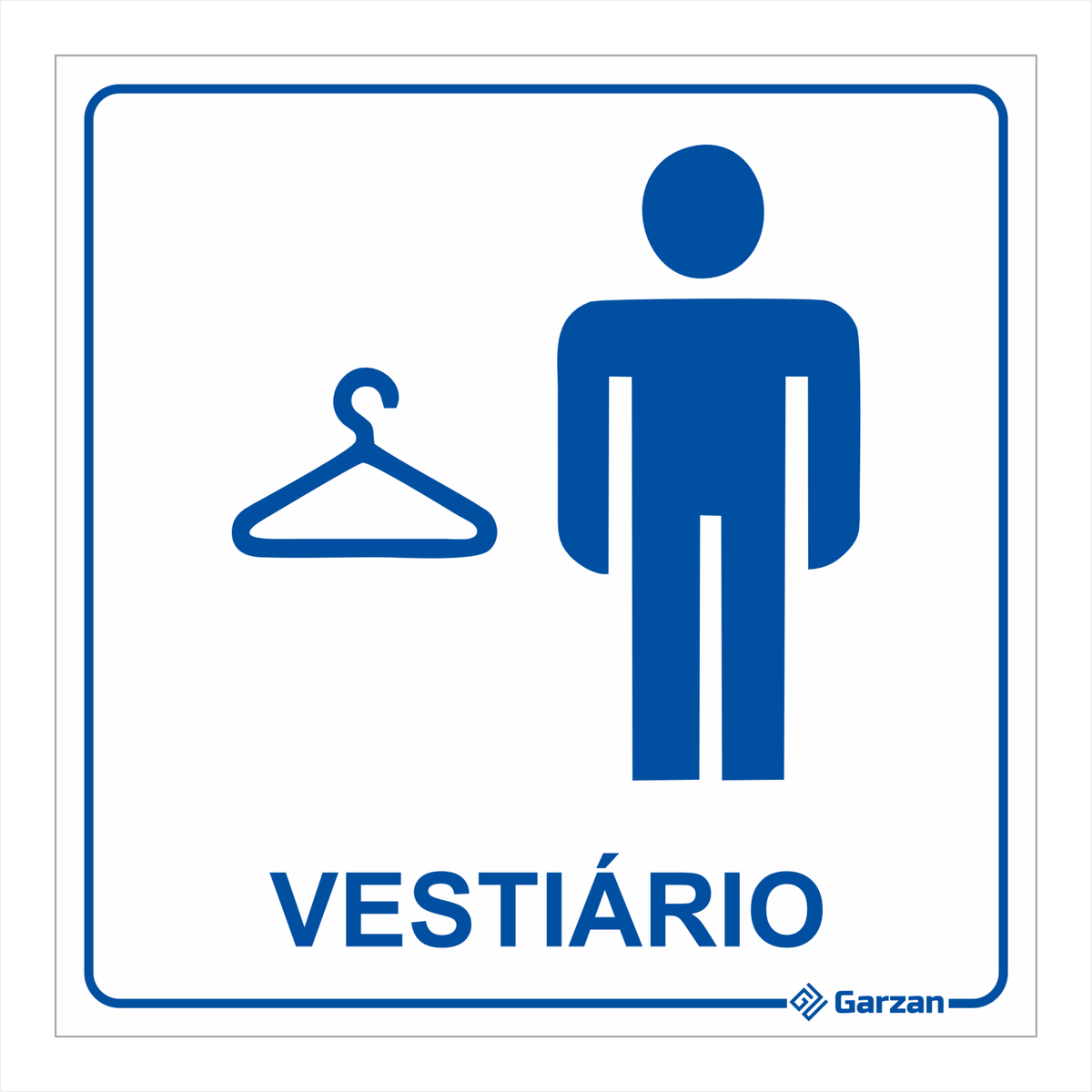 Placa de Sinalização Para Banheiro - Vestiário