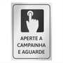 Placa de Sinalização Para Campainha - em Alumínio