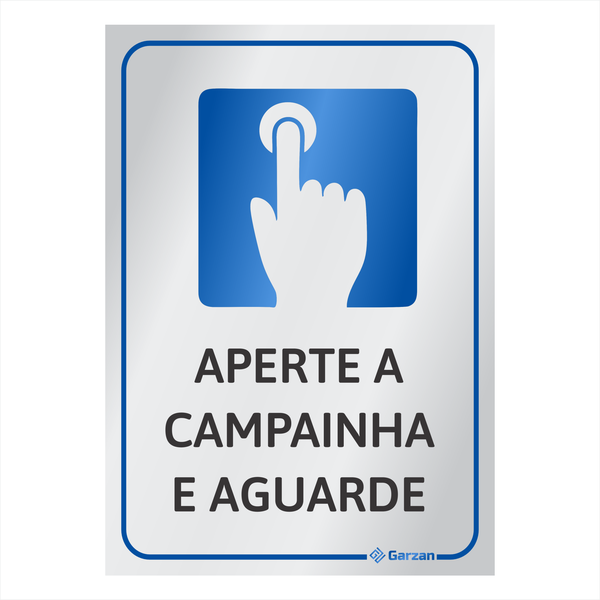 Placa de Sinalização Para Campainha - em Alumínio