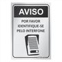 Placa de Sinalização Para Interfone - em Alumínio