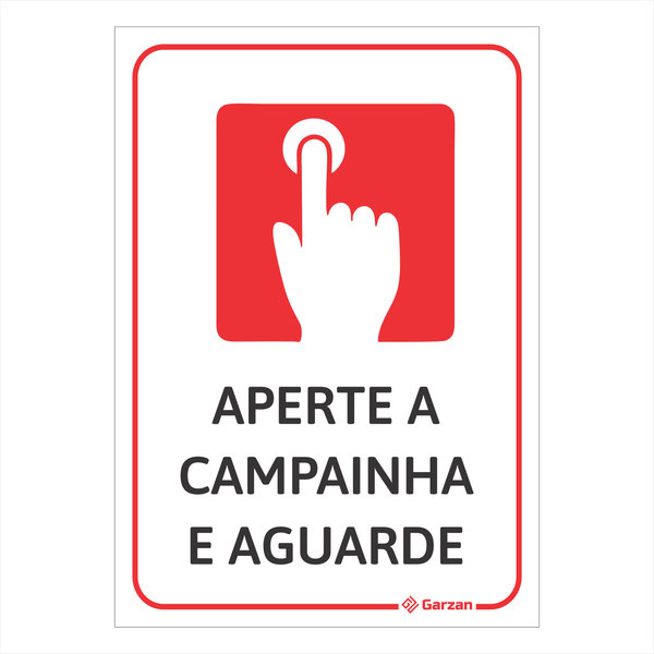 Placa de Sinalização Para Campainha