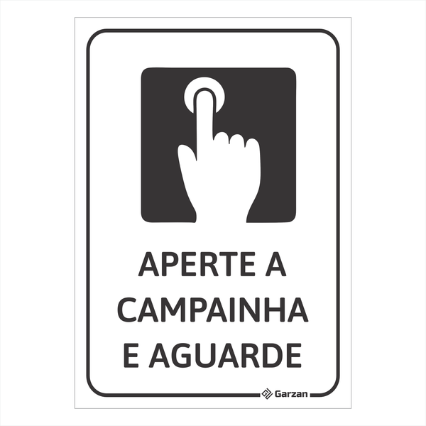 Placa de Sinalização Para Campainha