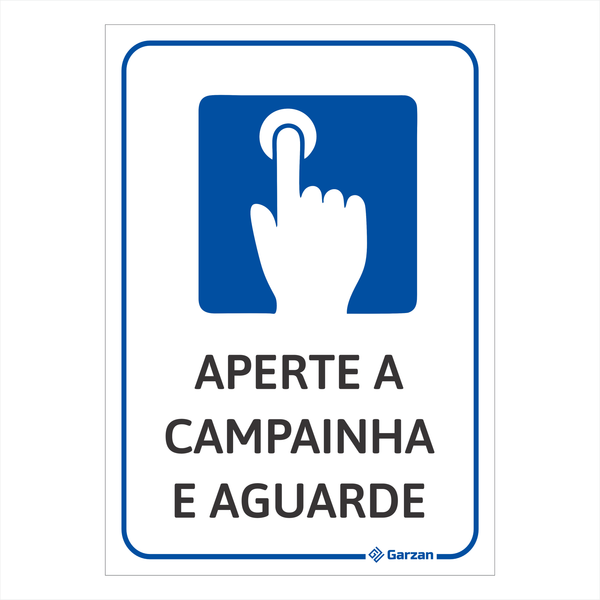Placa de Sinalização Para Campainha