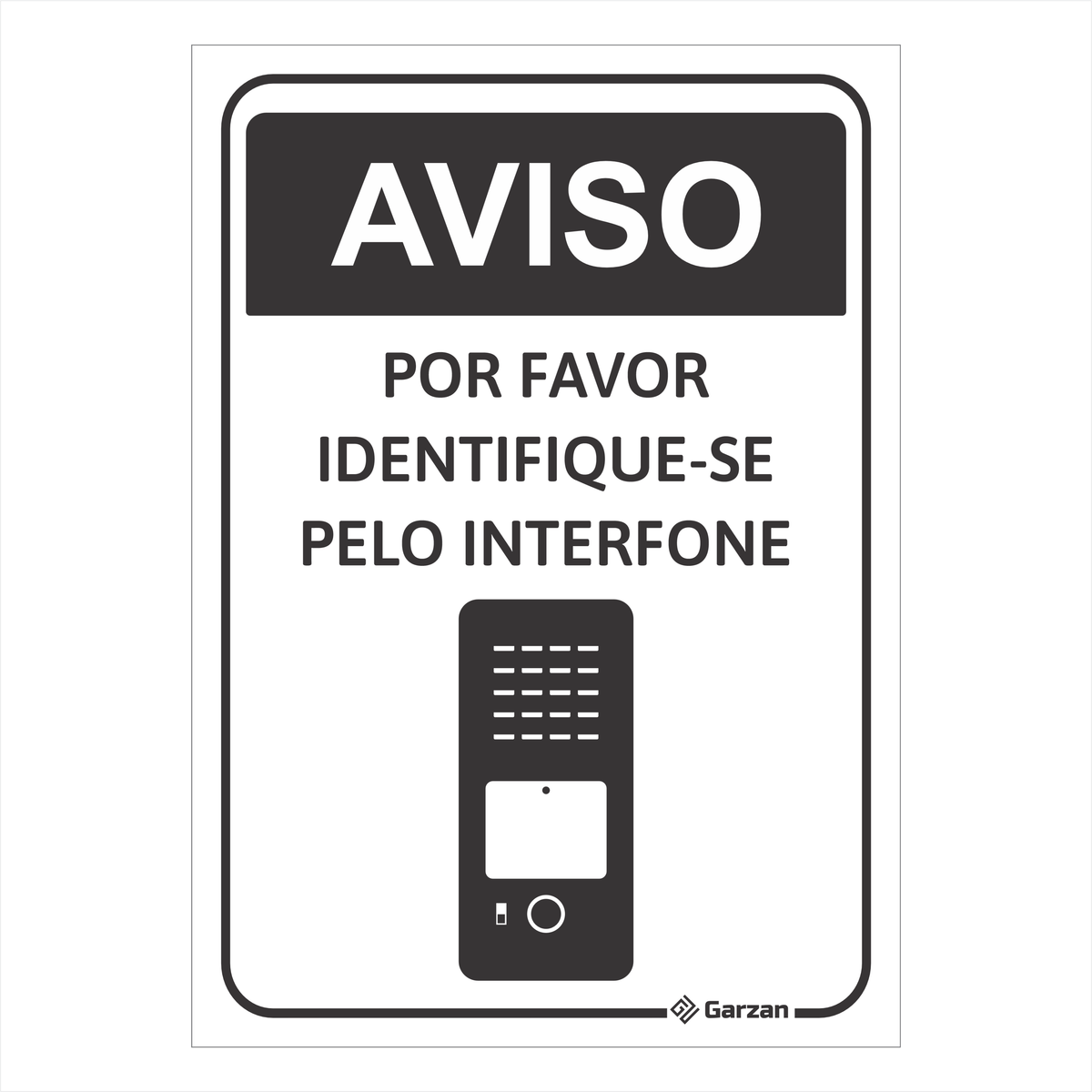 Placa de Sinalização Para Interfones